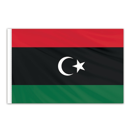 Libya Indoor Nylon Flag 2'x3'